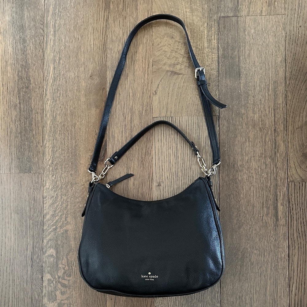 Kate Spade New York Mulberry Street Vivian Black Shoulder or Crossbody Hobo Bag